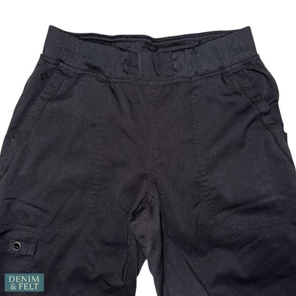 Med Couture Touch Black Scrub Pants Jogger Style Pull-On Waist Size Small - Picture 5 of 8
